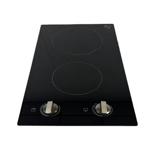 Dual Burner Induction Cooktop 2 Burner <b>Knob</b> Control, 220-240V Built-in Electric Stovetop - Product Image 1