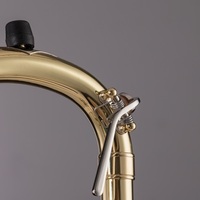 Bb Trombone Gold Lacquered Surface Brass Wind Instrument