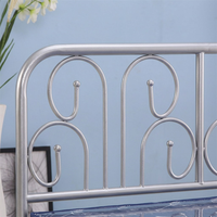 Base de Cama Económica de Hierro Forjado, Plataforma Metálica Resistente y Estable, Fácil de Montar, Muebles para Dormitorio, Hotel y Hogar