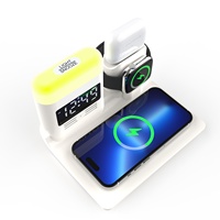 5-in-1 Multifunctionele LED-lamp Elektrische Telefoon Oplaadstation Nieuw Product Meerdere Apparaten Geschikte Oplaadadapters Groothandel