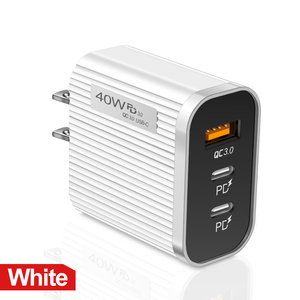 New Design USB3.0 PD3.0 2Type C 40W Mobile Phone Charger QC3.0 Fast <b>Charging</b> Wall Charger for IPhone12Pro Samsung A10 A8 - Product Image 2