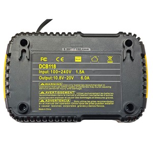 Remplacement <span class=keywords><strong>DCB118</strong></span> pour batterie DE-Walt 18-21V, <span class=keywords><strong>chargeur</strong></span> à courant de charge rapide 6A, batterie lithium-ion 20V avec éclairage LED - Product Image 2