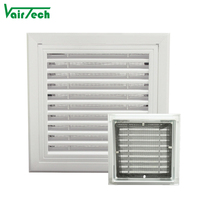 Grille de retour d'air articulée en plastique pour climatisation Hvac Grille de filtre à air de retour en PVC pour ventilation au plafond