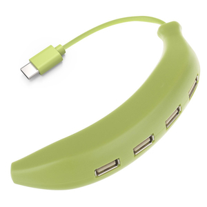 <span class=keywords><strong>Mini</strong></span> interfaz USB 2,0 HUB en forma de plátano de 4 puertos con soporte OTG Divisor USB 4 en 1 con temática de alimentos En stock para regalos de vacaciones - Product Image 2