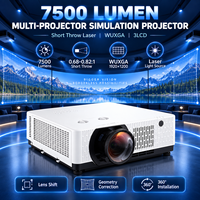 Projecteur laser 3LCD à courte focale WUXGA 7500 Lumens pour solutions de simulation, Fabricant OEM