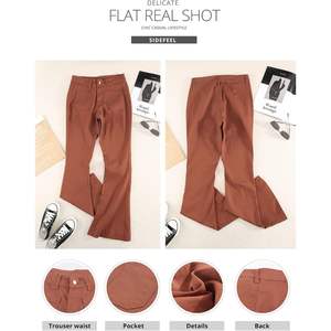 2025 Pantalones vaqueros de cintura alta con parte inferior de campana para mujer, pantalones vaqueros acampanados con estilos transpirables Strenchy con lápiz Cargo - Product Image 5