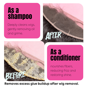 Shampooing et revitalisant pour <span class=keywords><strong>perruque</strong></span> synthétique IMMETEE, soin lissant anti-frisottis, nettoyant, dissolvant de colle pour dentelle - Product Image 4