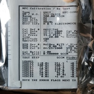 ตัวควบคุมการไหลของมวล 500 Sccm N2 อุปกรณ์ระบบอัตโนมัติทางอุตสาหกรรม - Product Image 3