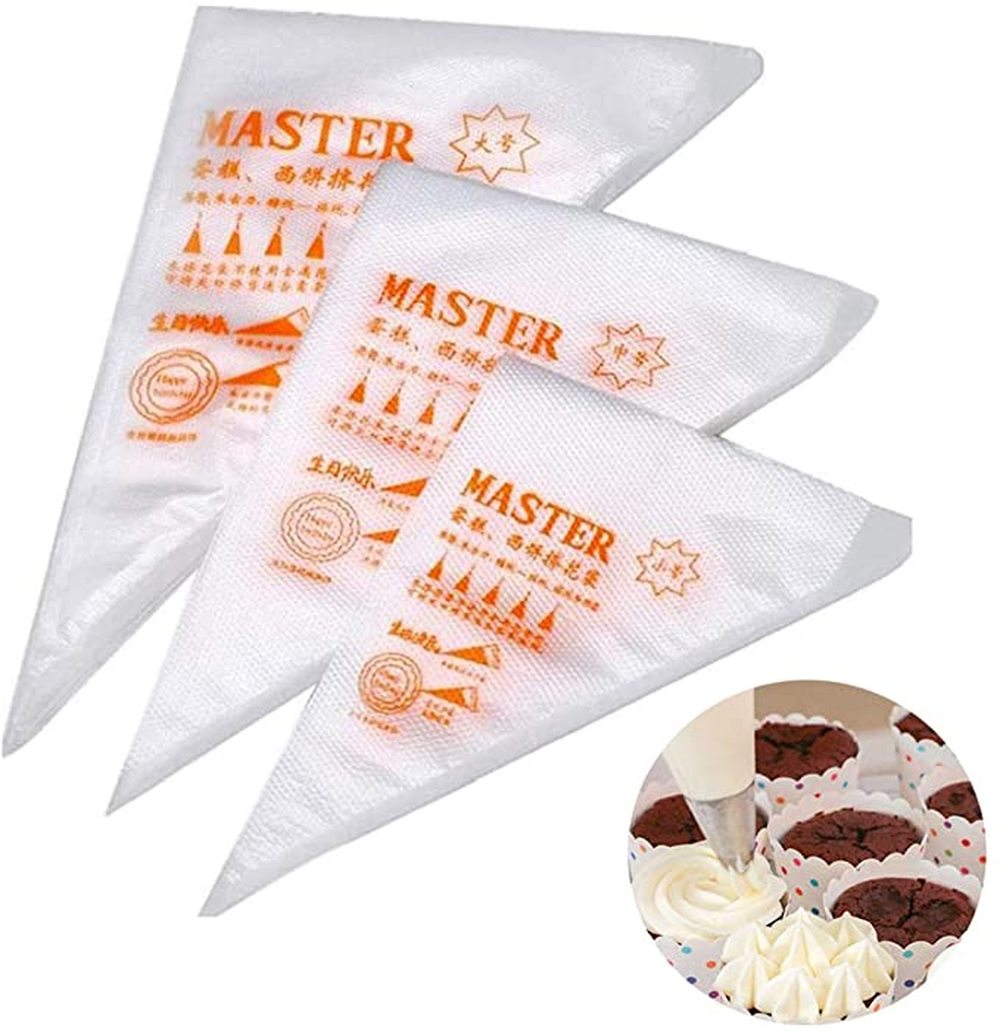 100 Stück HDPE Einweg-Spritz beutel Kuchen creme Spritz beutel für Kuchen Design Dekorations werkzeuge Küchen back zubehör