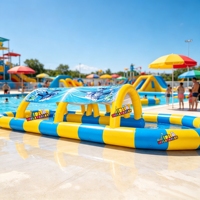 Piscina Inflable Comercial de PVC con Toldo para el Sol, Piscina de Juegos Acuáticos para Niños, Alquiler para Fiestas en Parques al Aire Libre