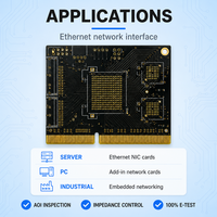Kartu NIC Ethernet PCB - PCB Multilayer Tembaga Berat 6 Lapis PCBA untuk Layanan Perakitan Elektronik Otomasi Industri
