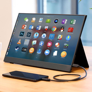 Monitor Portátil LED Super Delgado de 15 Pulgadas 4k IPS FHD para Computadora Portátil, Pantalla de 15.6 Pulgadas con Altavoz y Puerto Tipo-C - Product Image 1