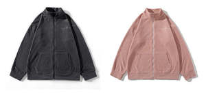 H3012 venta al por mayor Dropshipping Unisex cuello alto de gran tamaño Color sólido cremallera pulóver sudadera hombres - Product Image 2