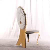 Chaise de Salle à Manger en Métal au Design en Z Moderne et Convertible en Acier Inoxydable pour Banquets de Luxe, Mariages et Usage Hôtelier