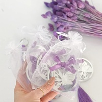 Vente en gros de sacs en organza LIHUIDA avec cordon de serrage, sacs cadeaux de Noël transparents, 100 pièces, emballage pour bonbons de Noël, ornements, bijoux