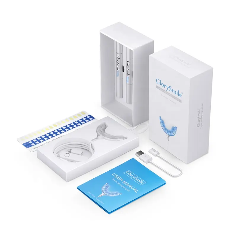 Home Tooth Teeth Whitening Kit- Trays Bleaching Gels , Pen, UV Light