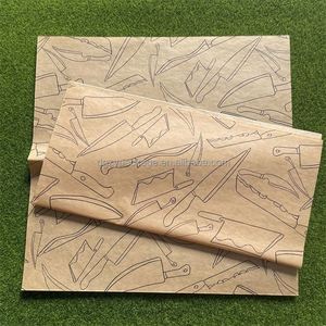 Papier sulfurisé silicone blanc et brun, résistant à la graisse, pour cuisson de hamburgers, couleur personnalisée, prix usine - Product Image 1