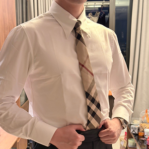 <span class=keywords><strong>Camisa</strong></span> <span class=keywords><strong>de</strong></span> <span class=keywords><strong>Vestir</strong></span> para Hombre, 100% Algodón, <span class=keywords><strong>Sin</strong></span> Plancha, <span class=keywords><strong>Cuello</strong></span> Largo, Botones Ocultos, Corte Ajustado, para Negocios, Fabricación OEM Personalizada - Product Image 4