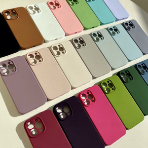 Coque de téléphone en silicone liquide souple pour iPhone 17 Pro Max, compatible avec iPhone 11, 12, 13, 14 Plus, 15 Pro, 16 Pro Max, couleur unie - Product Image 2