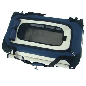 Factory Direct Sale Collapsible Soft Crate Dog Outdoor Pet Foldable Cat Carrier Travel Bag