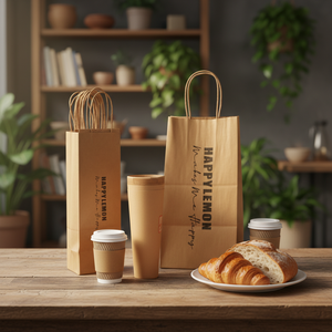 Sacchetti di Carta Kraft Marrone Riciclata Biodegradabile per Imballaggio e Trasporto, Produzione Personalizzata all'Ingrosso da Produttori Cinesi - Product Image 4