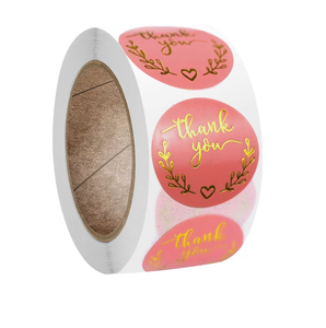 custom round shaped thank you sticker for small business - Product Image 4