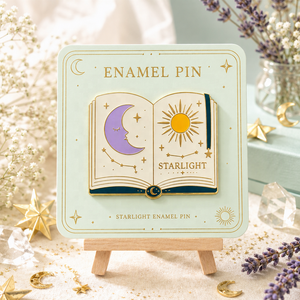 Patrón de sol y luz de luna, PIN dorado personalizado, insignia de metal para solapa, PIN de esmalte Duro Personalizado, alfileres de esmalte bonitos, libro para ropa - Product Image 4