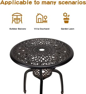 Juego de Muebles de Patio Portátiles de Aluminio Fundido de 3 Piezas, Modernos, para Jardín, Venta al Por Mayor - Product Image 6