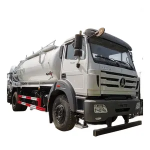 Factory Price 4000 Gallon BEIBEN Sewage Pumping Truck 4x2 15m3 Vacuum Tank Truck For Sale