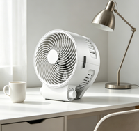 Ventilateur de circulation portable OEM, fonction chauffage, 1000W/2000W, forme ronde Vortex pour salle de bain ou salon - Prise EU