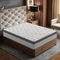 Fünf-Sterne-Hotel 9-Zonen Taschenfederkern Hybrid-Matratze Moderne Apartment-Matratze Weiche Verdickte Latex-Komfort-Gel-Memoryschaum-Matratze