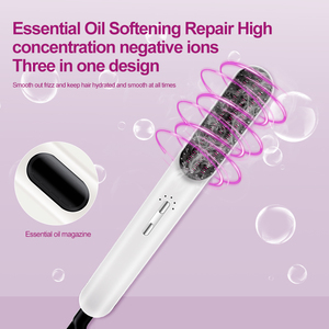 <span class=keywords><strong>Spazzola</strong></span> <span class=keywords><strong>Lisciante</strong></span> <span class=keywords><strong>Ionica</strong></span> Multifunzione di Lusso con 5 Temperature e Nebulizzatore d'Olio 3-in-1 per Styling e Cura dei Capelli Lisci e Nutriti - Product Image 3
