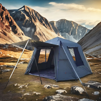 Tentes de pêche en toile Oxford pour l'été, imperméables 3000 mm+, camouflage, bivouac à structure droite, une chambre individuelle