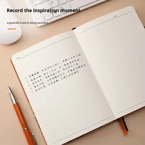 Libreta de Tapa Dura con Correa de Cuero Sintético, Libreta de Negocios para Oficina, Libreta de Registro de Reuniones Personalizada con Banda Elástica y Logotipo - Product Image 3