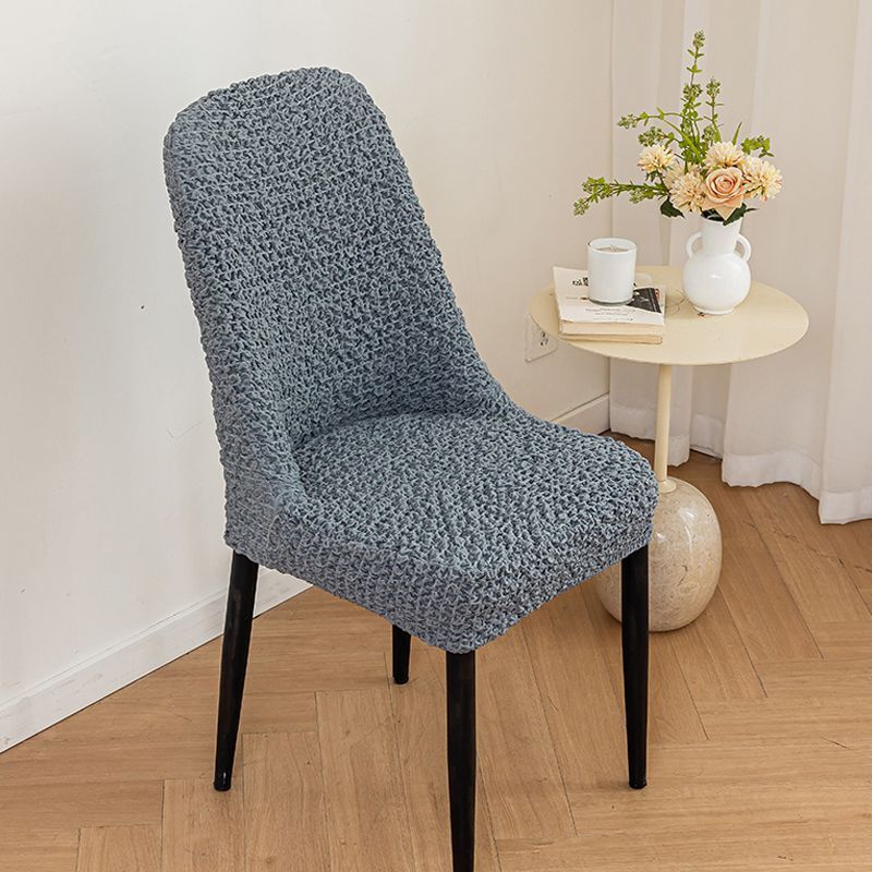 Crinkled fabric | Smoky gray | High-elastic cloud yarn