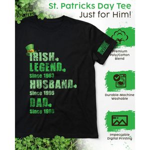 T-shirt personnalisé avec légende irlandaise pour hommes, en jersey de coton, à manches courtes, design personnalisé pour la Saint-Patrick - Product Image 2