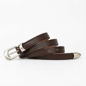 Cinturón de Cuero Genuino de 1.8cm para Mujer, Hebilla de Pin, Estilo Retro, Cuero Vacuno Puro, para Pantalones y Faldas, OEM/ODM, Envío Directo - Product Image 1