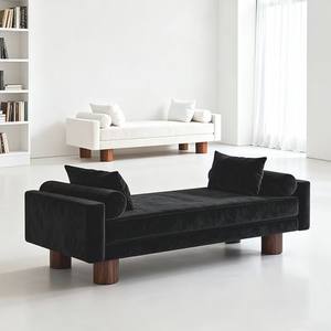 Taburete de Sofá Minimalista Nórdico, Patas de Madera Maciza, Otomana para el Hogar, Banco para Sala de Estar o Dormitorio - Product Image 1