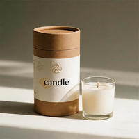 Tube en papier cadeau personnalisé avec logo, écologique, en carton rigide recyclé, rond, pour huiles essentielles, parfums, cosmétiques, bougies parfumées