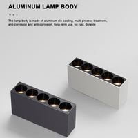 Projecteur Led à bande linéaire carrée, monté sur Surface blanche, livraison gratuite en chine