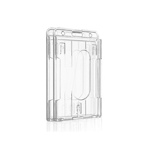 En stock, estuche protector rígido transparente con ranura para el pulgar para pasaporte, tarjeta de identificación y otros documentos; tarjetero vertical. - Product Image 4