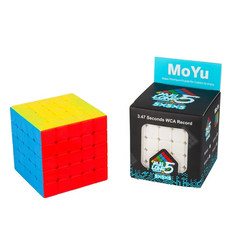 Moyu MeiLong sihirli küp 5x5 hız küp Stickerless bulmaca oyuncak 63mm