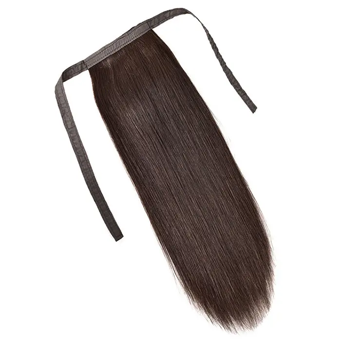 Las más populares extensiones de cabello humano de cola de caballo de 16 pulgadas de color #2