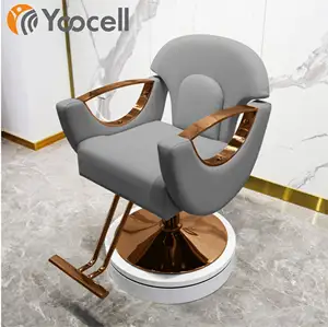 Yoocell vendita Calda confortevole durevole per lo styling dei capelli del salone sedia decorazione di montaggio sedia oro rosa sedia del salone