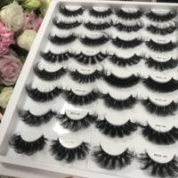 Vente en gros de cils en vison de marque privée de 16mm et 18mm Logo personnalisé Faux cils à pointes Logo personnalisable à bande complète
