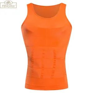 Chinese supplier for male person fat man slimming fit vest T-shirt available tank top