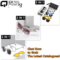 Lunettes de soleil magnétiques à clip TR90 en gros pour femmes, polarisées TAC, pare-soleil optique, charnière flexible, insert en alliage CP, violet