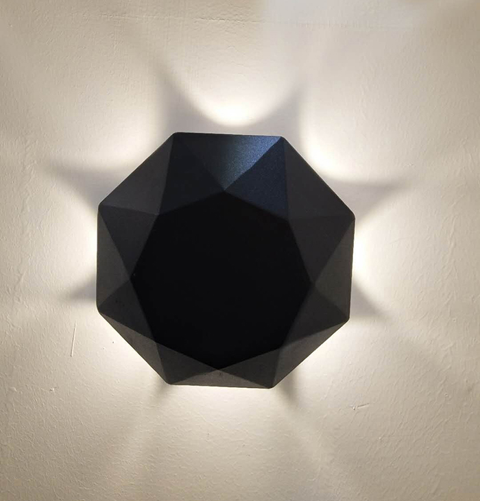 Black Aluminum Waterproof Decorative LED Modern Outdoor Wall Lamp 8*1W