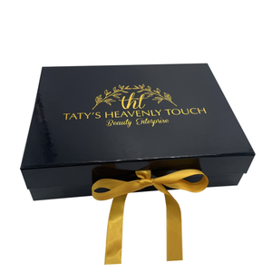 Boîte d'emballage de luxe pour produits de beauté, boîte cadeau magnétique noire brillante personnalisée avec logo, coffrets cosmétiques rigides pliables, boîtes à maquillage - Product Image 4