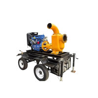 Bomba de Agua Portátil con Motor Diésel, Ruedas, Baja Presión, Alto Caudal, Fácil Movimiento, Soporte OEM para Difusor de Aromaterapia
